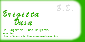 brigitta dusa business card